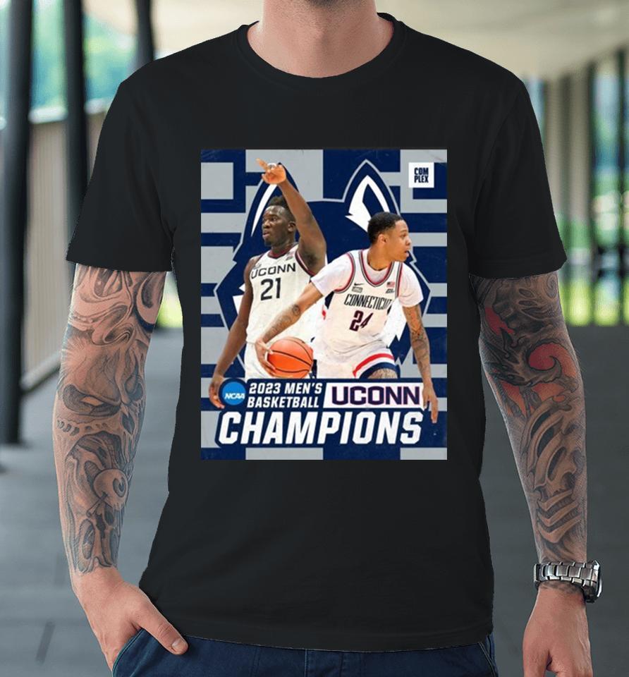 Uconn Huskies 2023 Men’s Basketball Champions Premium T-Shirt