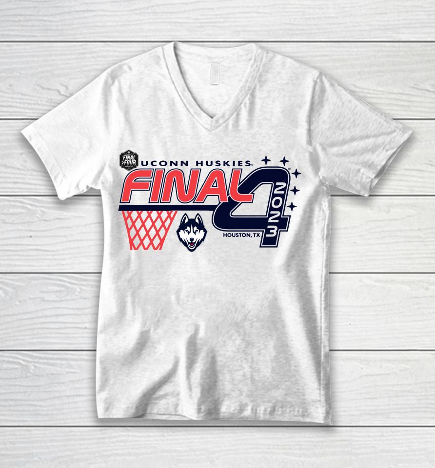 Uconn Huskies 2023 Ncaa Men's Basketball Tournament March Madness Final Four Unisex V-Neck T-Shirt