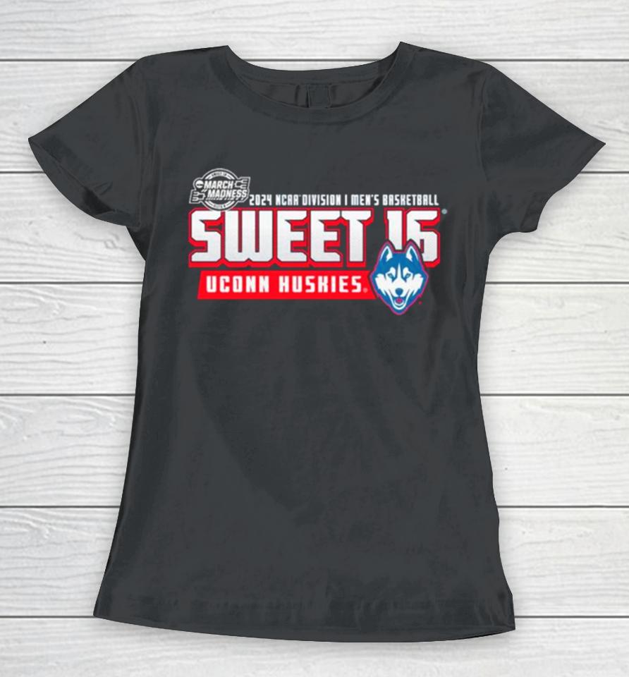Uconn Huskies 2024 Ncaa Division I Men’s Basketball Sweet 16 March Madness Women T-Shirt