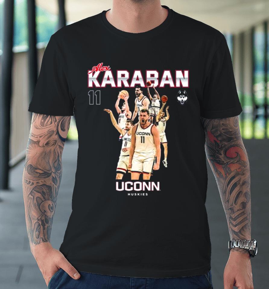Uconn Huskies 2024 Ncaa Men’s Basketball Alex Karaban 2023 – 2024 Post Season Premium T-Shirt