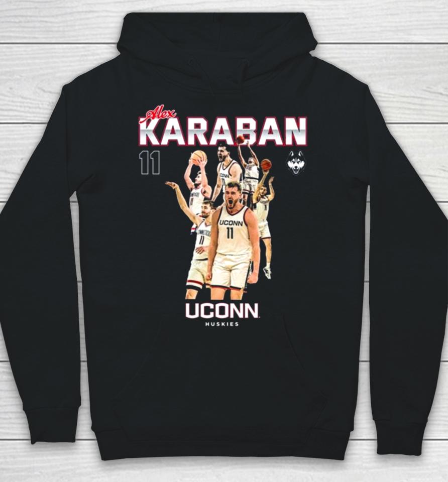 Uconn Huskies 2024 Ncaa Men’s Basketball Alex Karaban 2023 – 2024 Post Season Hoodie
