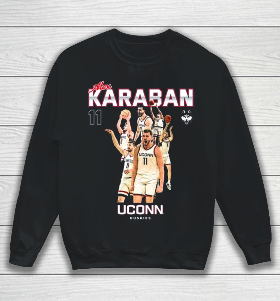 Uconn Huskies 2024 Ncaa Men’s Basketball Alex Karaban 2023 – 2024 Post Season Sweatshirt