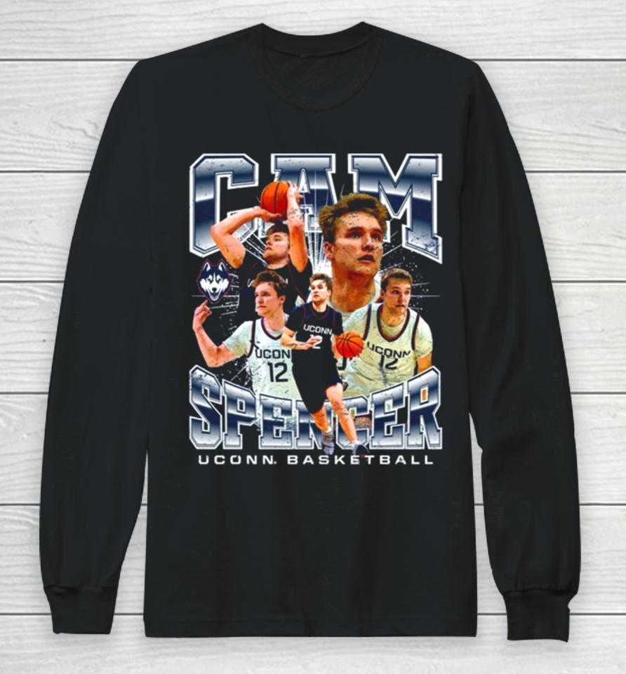 Uconn Huskies 2024 Ncaa Men’s Basketball Cameron Spencer 2023 – 2024 Post Season Long Sleeve T-Shirt
