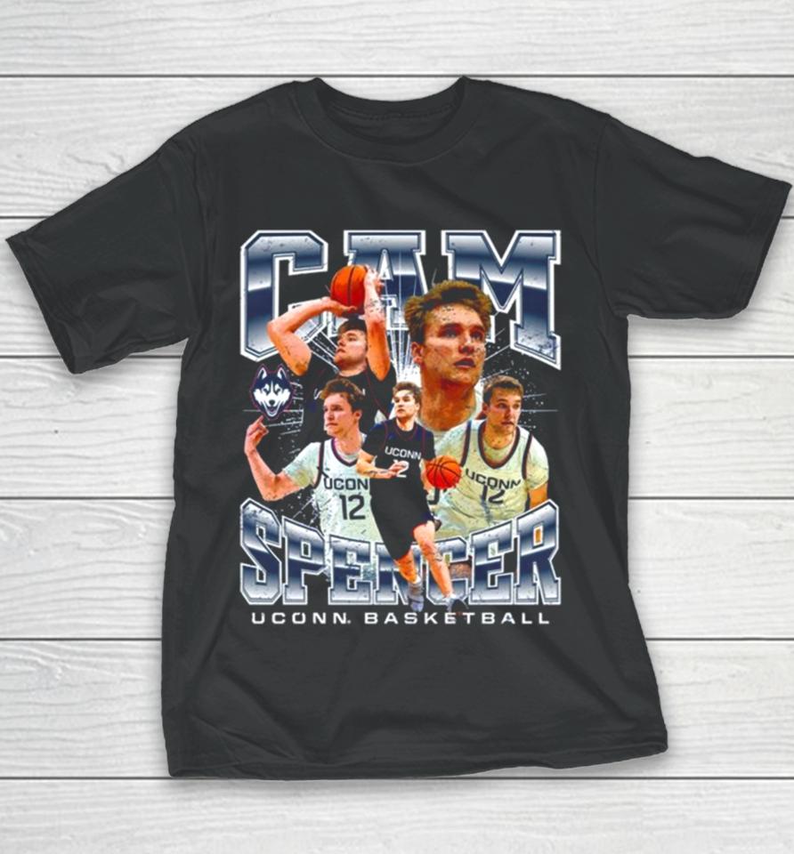 Uconn Huskies 2024 Ncaa Men’s Basketball Cameron Spencer 2023 – 2024 Post Season Youth T-Shirt
