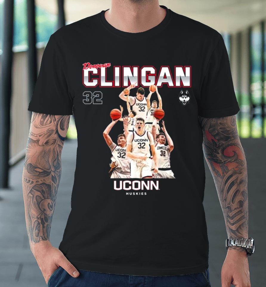 Uconn Huskies 2024 Ncaa Men’s Basketball Donovan Clingan 2023 – 2024 Post Season Premium T-Shirt