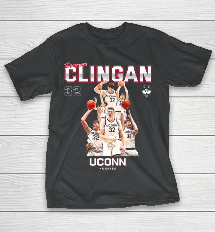 Uconn Huskies 2024 Ncaa Men’s Basketball Donovan Clingan 2023 – 2024 Post Season T-Shirt