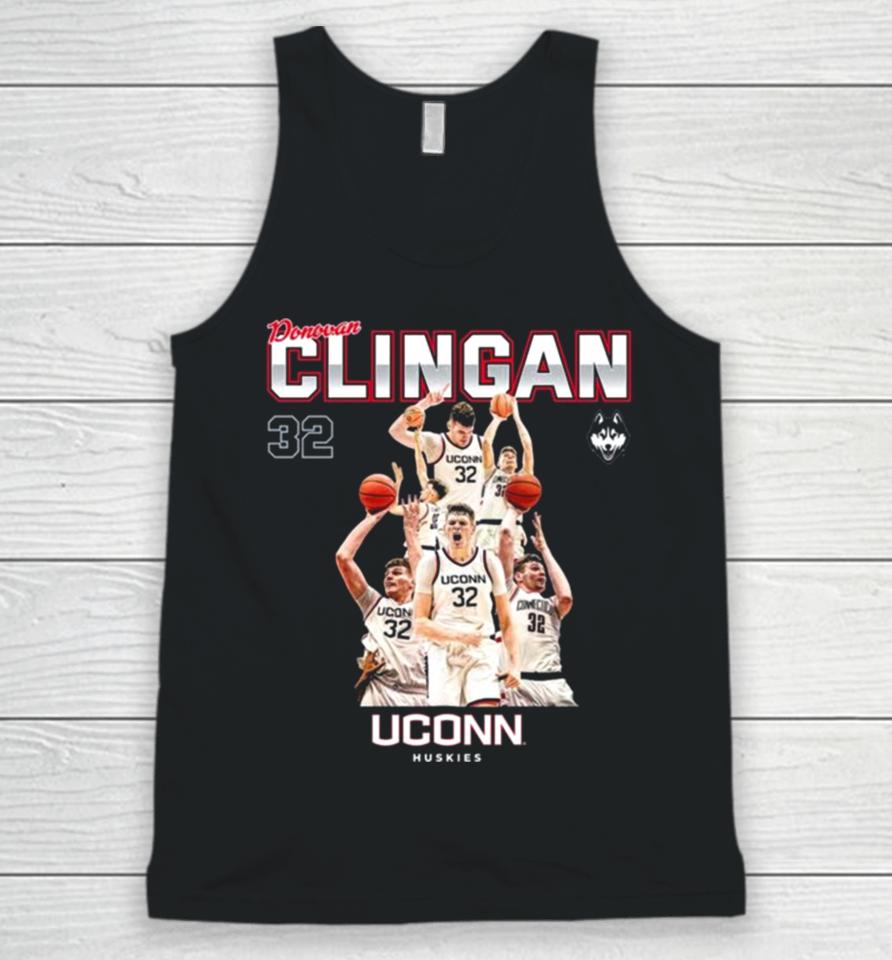 Uconn Huskies 2024 Ncaa Men’s Basketball Donovan Clingan 2023 – 2024 Post Season Unisex Tank Top