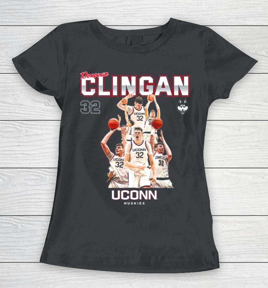 Uconn Huskies 2024 Ncaa Men’s Basketball Donovan Clingan 2023 – 2024 Post Season Women T-Shirt