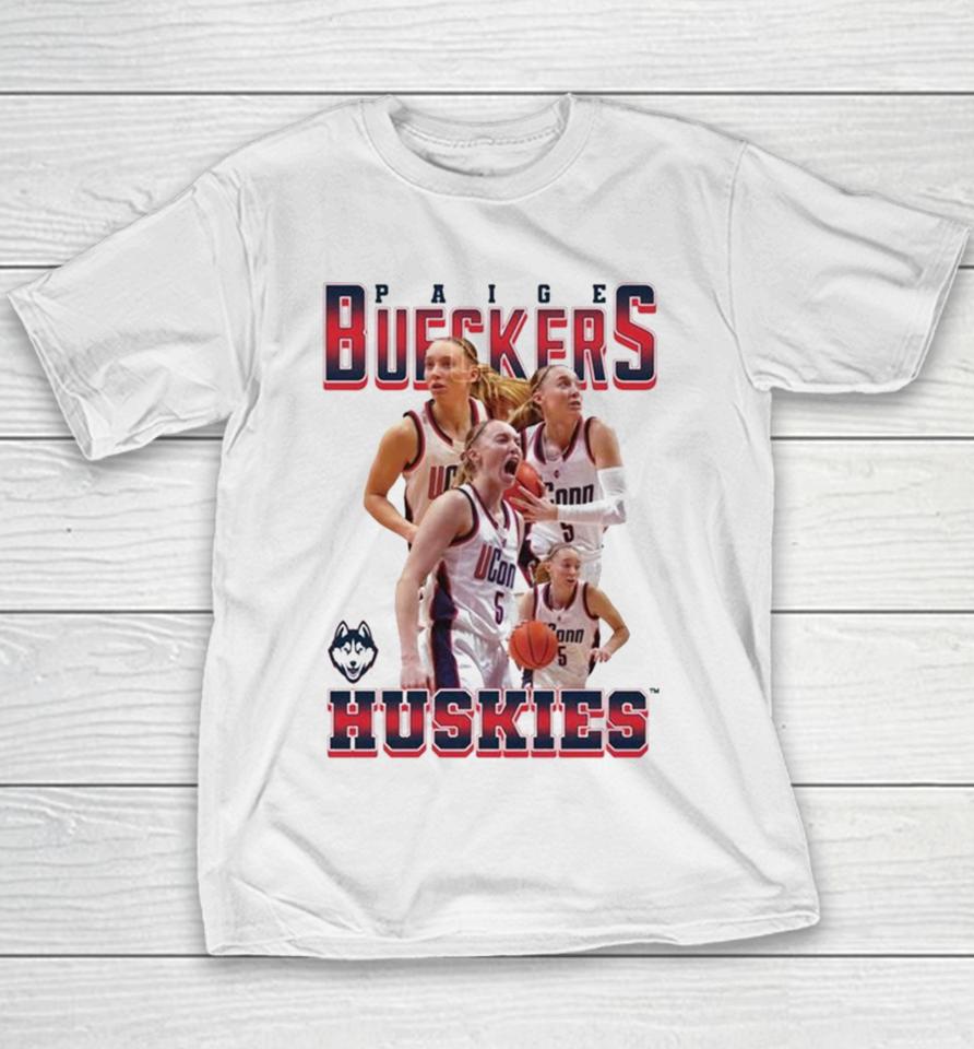 Uconn Huskies 2024 Ncaa Men’s Basketball Paige Bueckers 2023 – 2024 Post Season Youth T-Shirt