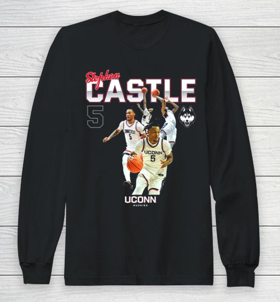 Uconn Huskies 2024 Ncaa Men’s Basketball Stephon Castle 2023 – 2024 Post Season Long Sleeve T-Shirt