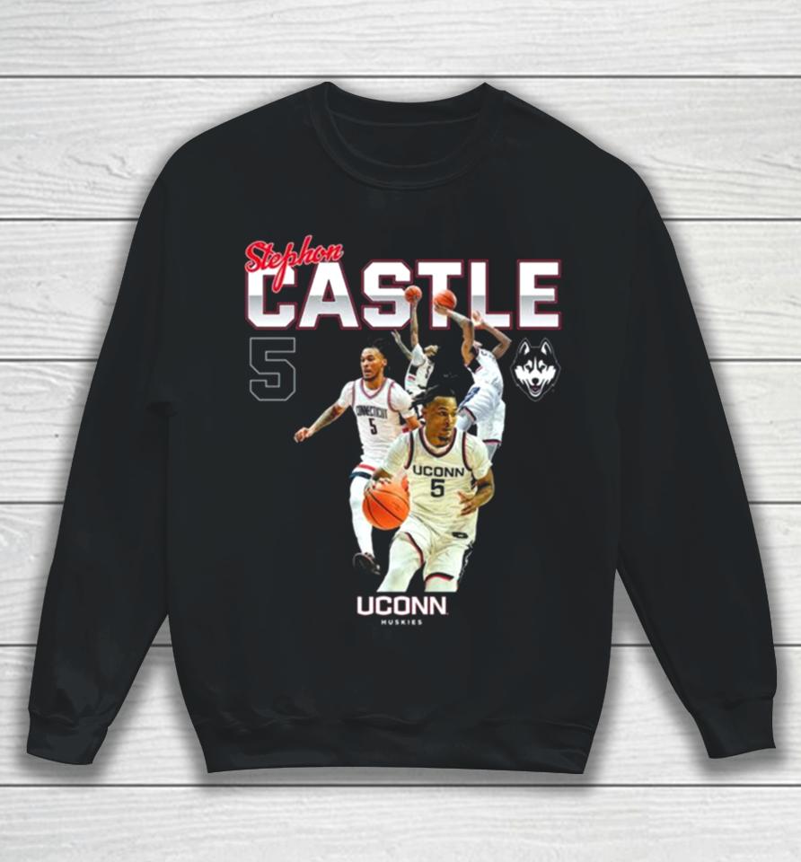 Uconn Huskies 2024 Ncaa Men’s Basketball Stephon Castle 2023 – 2024 Post Season Sweatshirt