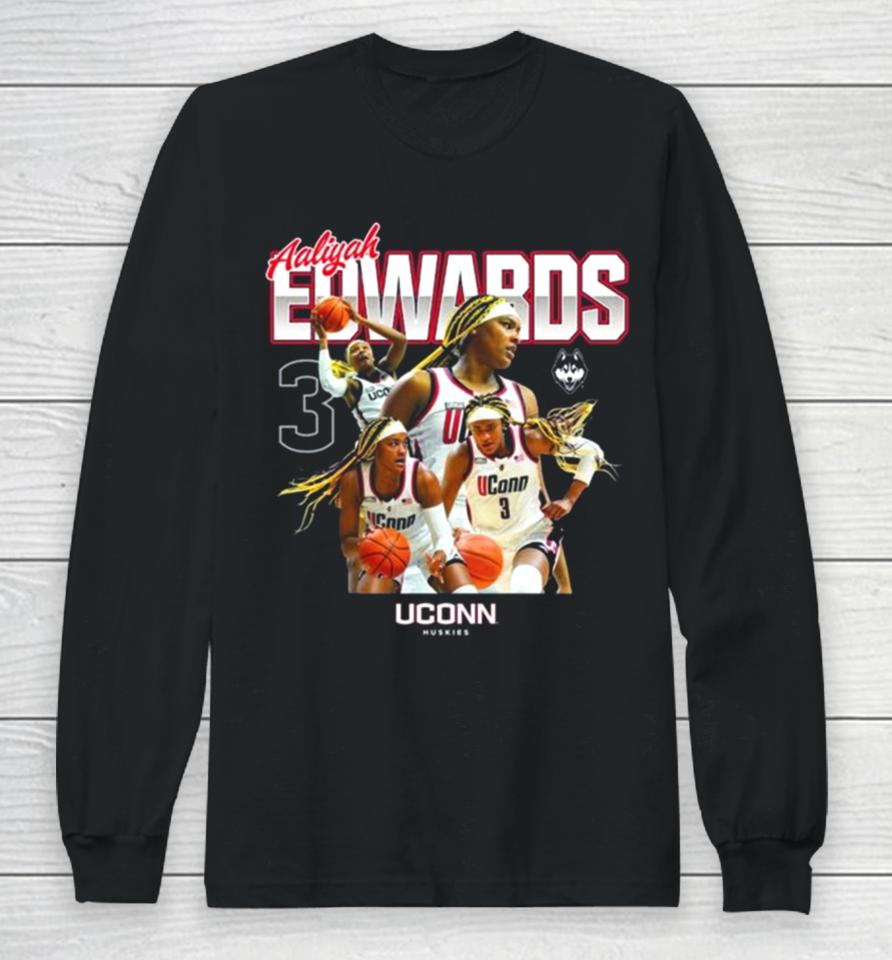 Uconn Huskies 2024 Ncaa Women’s Basketball Aaliyah Edwards 2023 – 2024 Post Season Long Sleeve T-Shirt