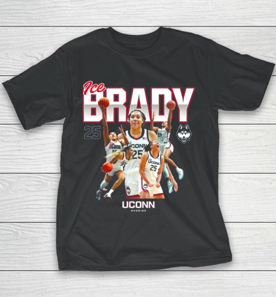 Uconn Huskies 2024 Ncaa Women’s Basketball Ice Brady 2023 – 2024 Post Season Youth T-Shirt