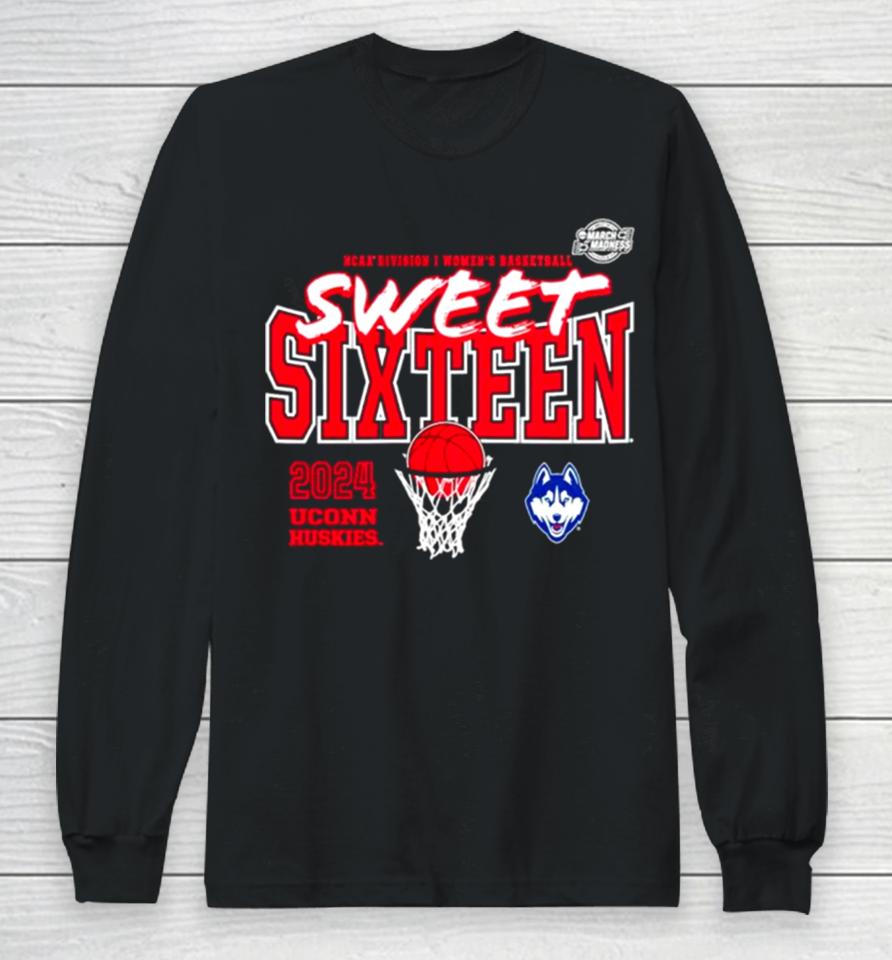 Uconn Huskies 2024 Ncaa Women’s Basketball Tournament March Madness Sweet 16 Fast Break Long Sleeve T-Shirt