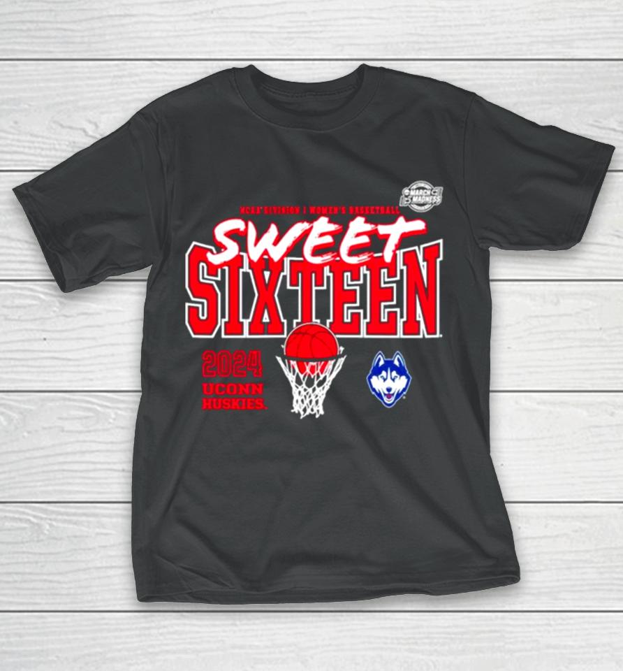 Uconn Huskies 2024 Ncaa Women’s Basketball Tournament March Madness Sweet 16 Fast Break T-Shirt