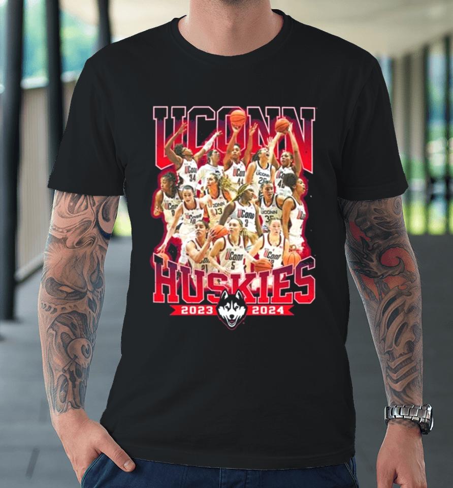 Uconn Huskies 2024 Ncaa Women’s Basketball Tournament Official 2023 – 2024 Post Season Premium T-Shirt