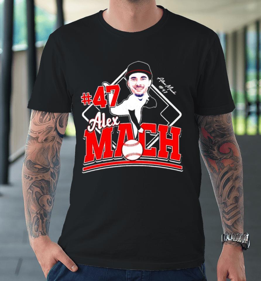 Uconn Huskies Alex Mach 47 Caricature Premium T-Shirt