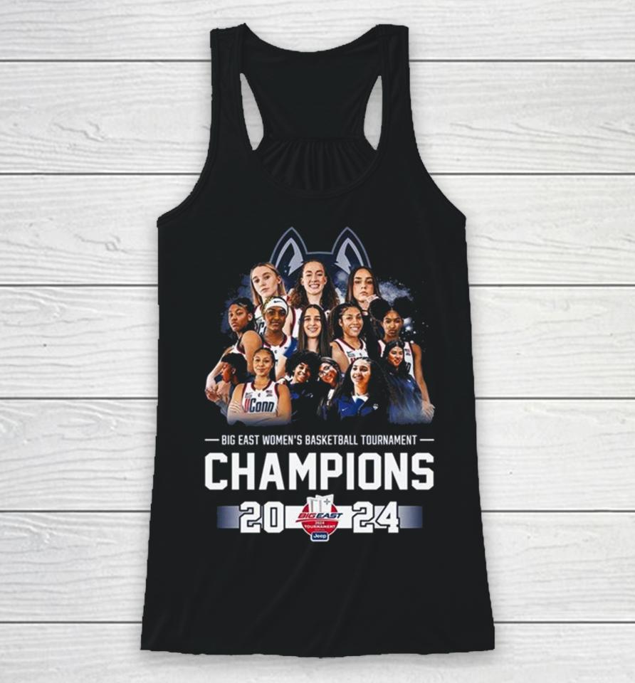Uconn Huskies Big East Women’s Basketball Tournament Champions 2024 All Players Racerback Tank