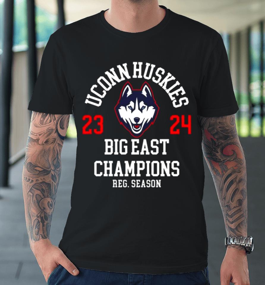 Uconn Huskies Men’s Basketball 2023 2024 Big East Champions Regular Season Premium T-Shirt