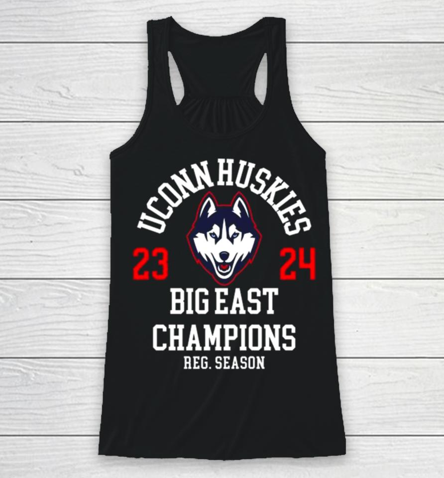 Uconn Huskies Men’s Basketball 2023 2024 Big East Champions Regular Season Racerback Tank