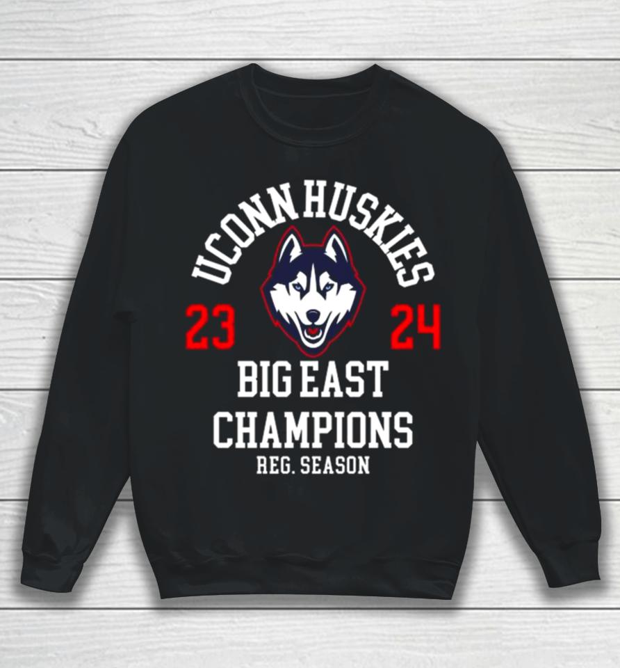 Uconn Huskies Men’s Basketball 2023 2024 Big East Champions Regular Season Sweatshirt