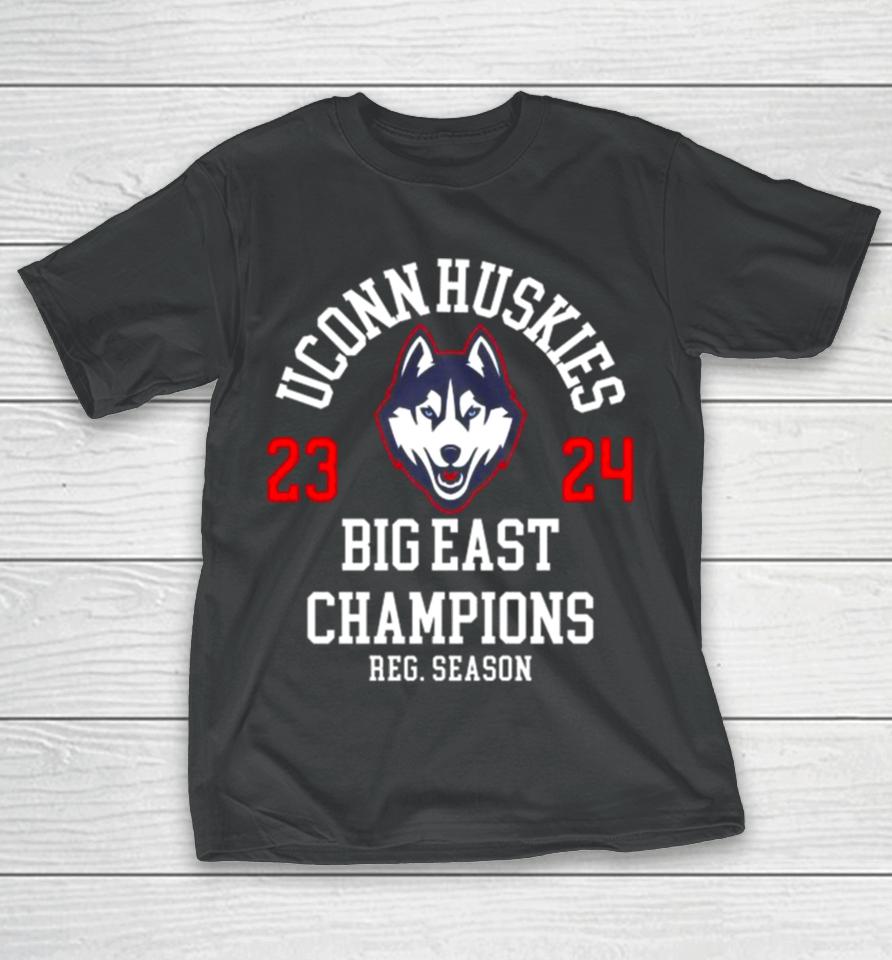 Uconn Huskies Men’s Basketball 2023 2024 Big East Champions Regular Season T-Shirt