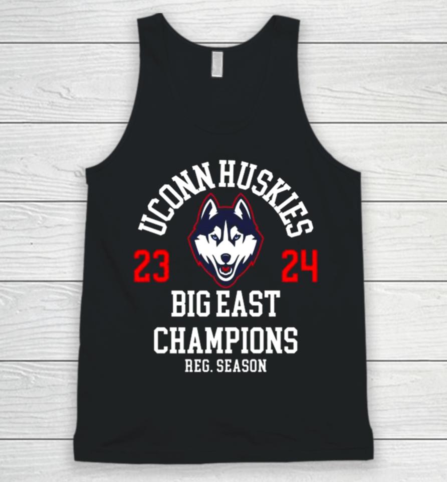 Uconn Huskies Men’s Basketball 2023 2024 Big East Champions Regular Season Unisex Tank Top