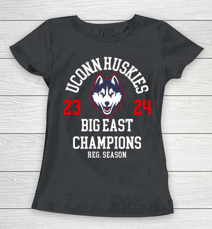 Uconn Huskies Men’s Basketball 2023 2024 Big East Champions Regular Season Women T-Shirt