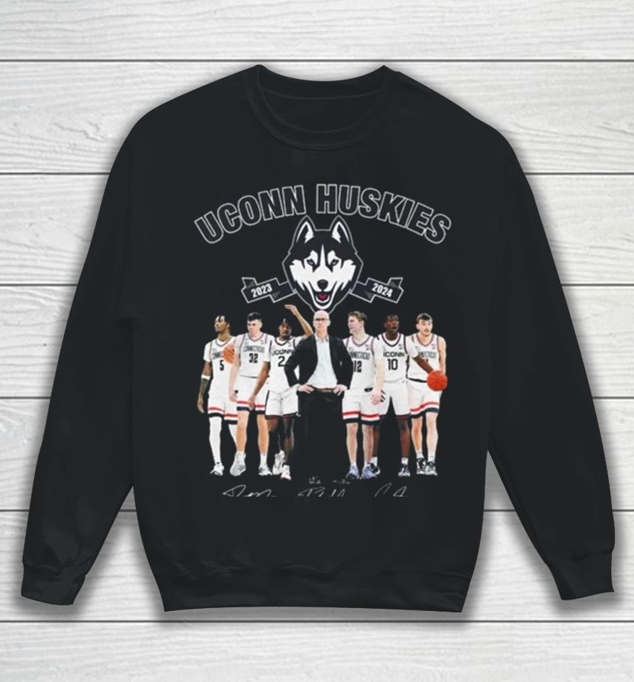 Uconn Huskies Men’s Basketball 2023 2024 Signatures Sweatshirt