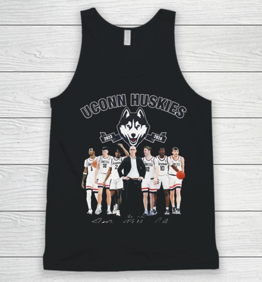 Uconn Huskies Men’s Basketball 2023 2024 Signatures Unisex Tank Top