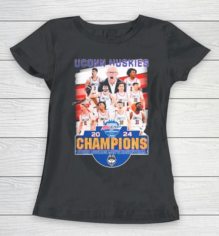 Uconn Huskies Men’s Basketball Big East 2024 Tournament Champions Women T-Shirt