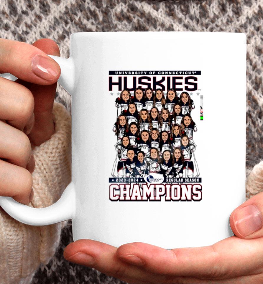Uconn Huskies University Of Connecticut 2023 2024 Regular Season Champions Coffee Mug