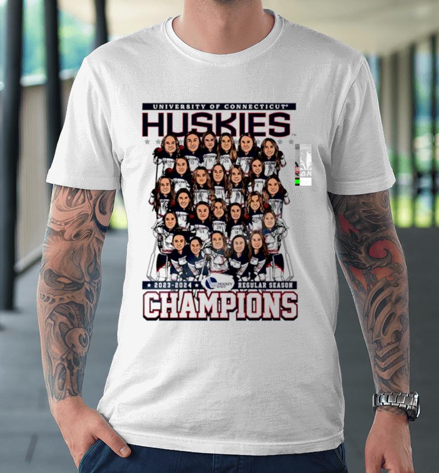 Uconn Huskies University Of Connecticut 2023 2024 Regular Season Champions Premium T-Shirt