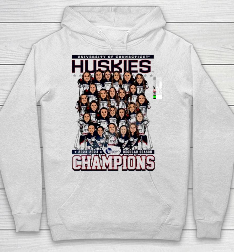 Uconn Huskies University Of Connecticut 2023 2024 Regular Season Champions Hoodie