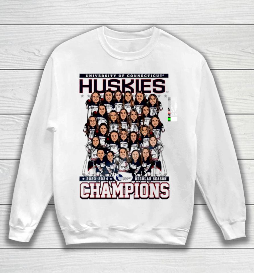 Uconn Huskies University Of Connecticut 2023 2024 Regular Season Champions Sweatshirt