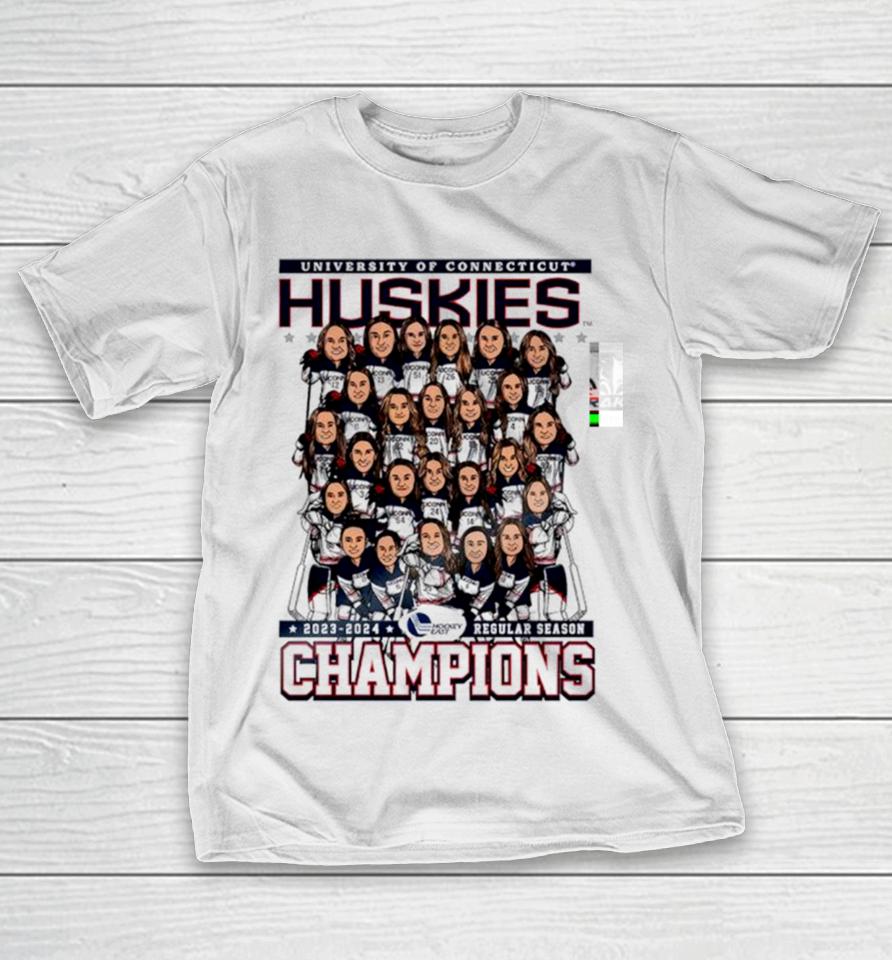 Uconn Huskies University Of Connecticut 2023 2024 Regular Season Champions T-Shirt