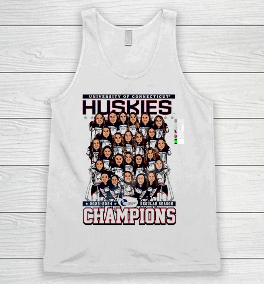 Uconn Huskies University Of Connecticut 2023 2024 Regular Season Champions Unisex Tank Top