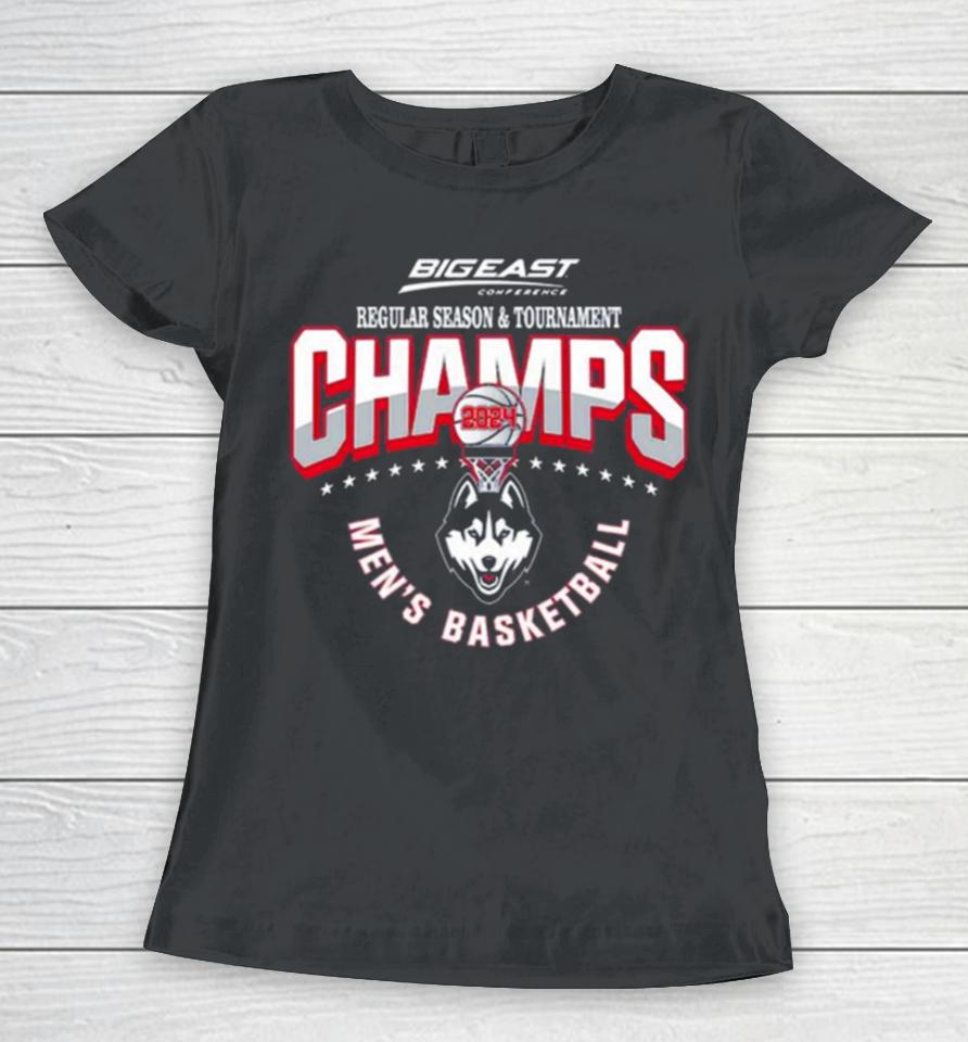 Uconn Ncaa Men’s Basketball 2024 Big East Tournament Champions – Women T-Shirt