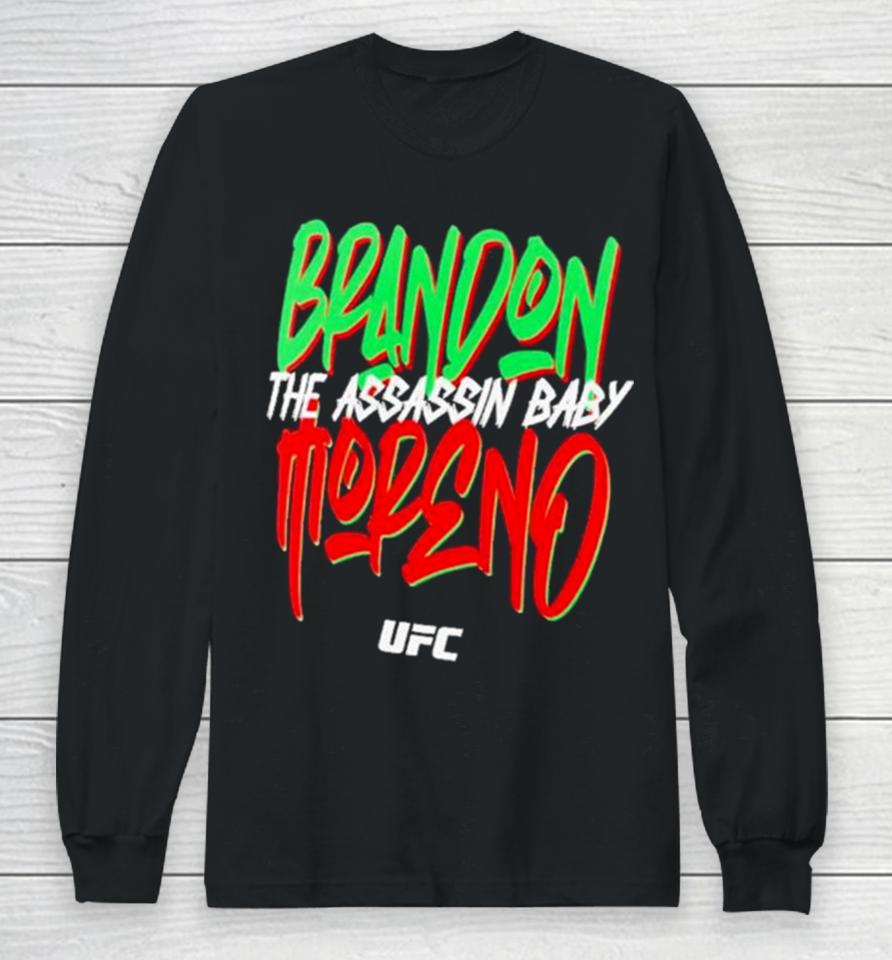 Ufc Merch Brandon Moreno Heather Gray Fanatics Branded The Assassin Baby Long Sleeve T-Shirt