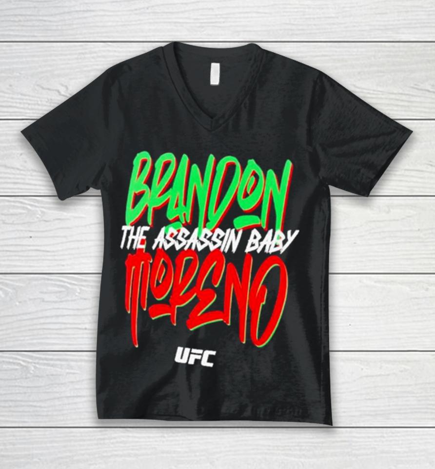 Ufc Merch Brandon Moreno Heather Gray Fanatics Branded The Assassin Baby Unisex V-Neck T-Shirt
