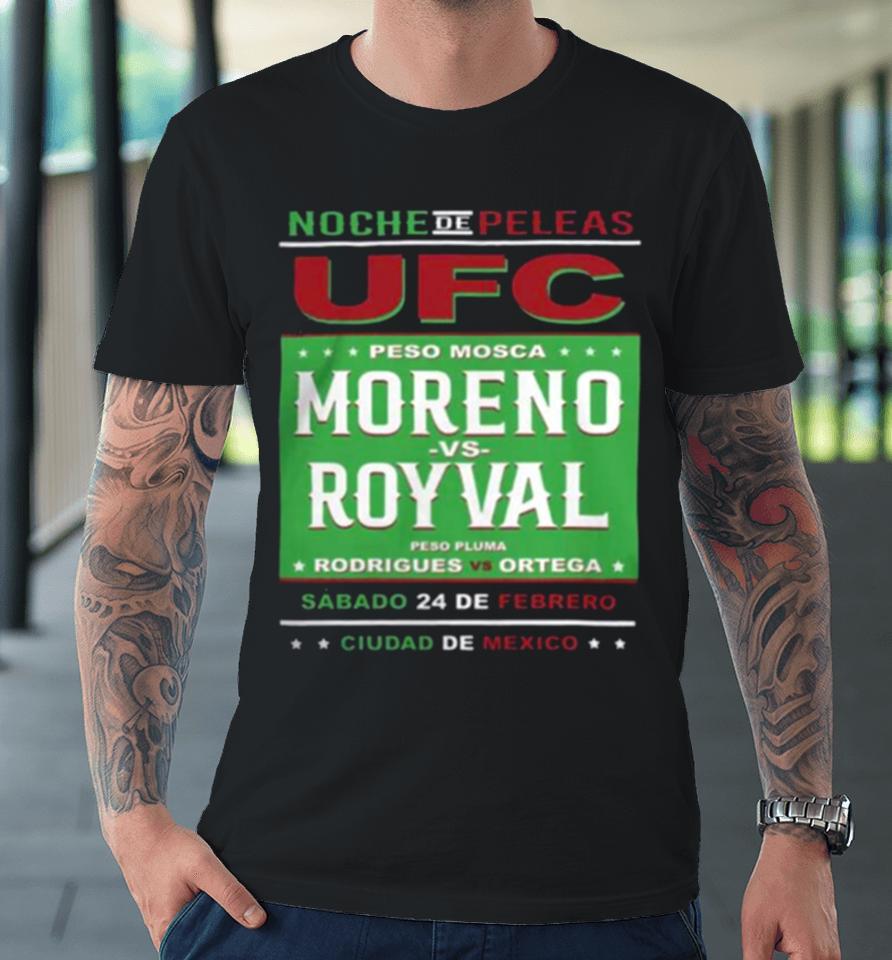 Ufc Store Fanatics Branded Black Moreno Vs. Royval 2 Fight Night Mexico City Matchup Premium T-Shirt