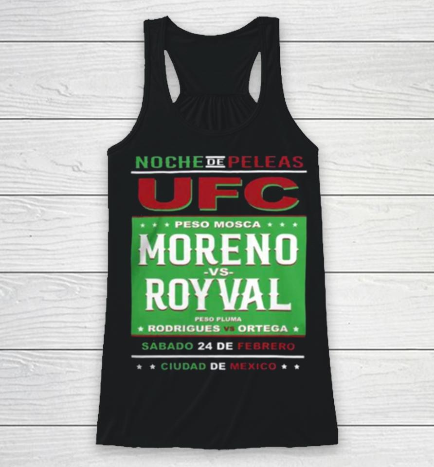 Ufc Store Fanatics Branded Black Moreno Vs. Royval 2 Fight Night Mexico City Matchup Racerback Tank