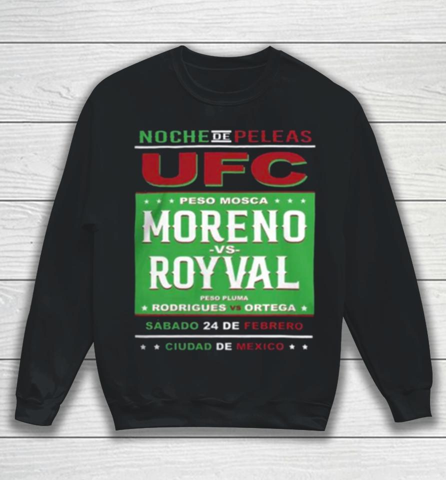 Ufc Store Fanatics Branded Black Moreno Vs. Royval 2 Fight Night Mexico City Matchup Sweatshirt