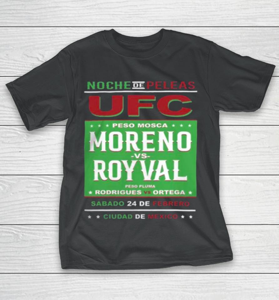 Ufc Store Fanatics Branded Black Moreno Vs. Royval 2 Fight Night Mexico City Matchup T-Shirt