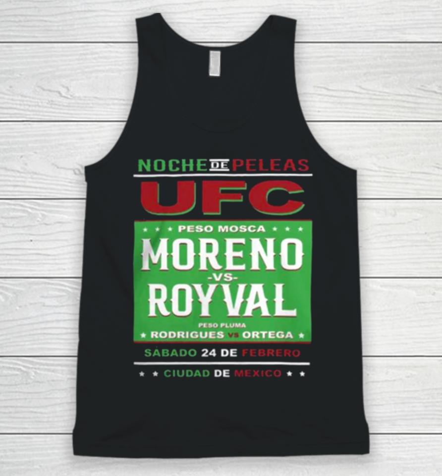 Ufc Store Fanatics Branded Black Moreno Vs. Royval 2 Fight Night Mexico City Matchup Unisex Tank Top