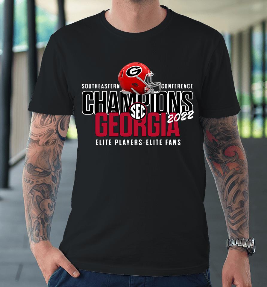 Uga Georgia Black Sec Conference Champions Helmet 2022 Premium T-Shirt
