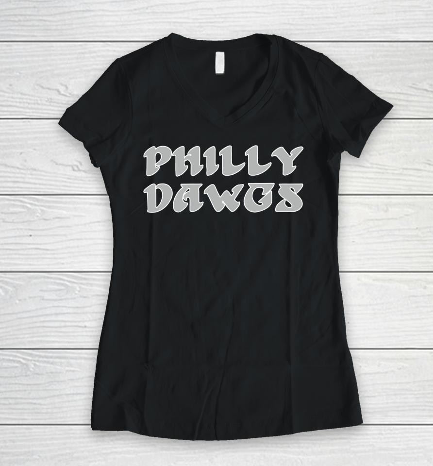 Ugabarstool Philly Dawgs  Copy Women V-Neck T-Shirt