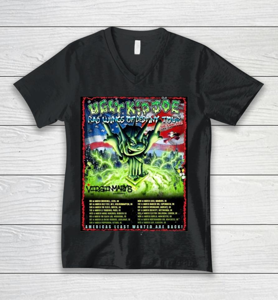 Ugly Kid Joe Rad Wings Of Destiny Tour 2024 Unisex V-Neck T-Shirt