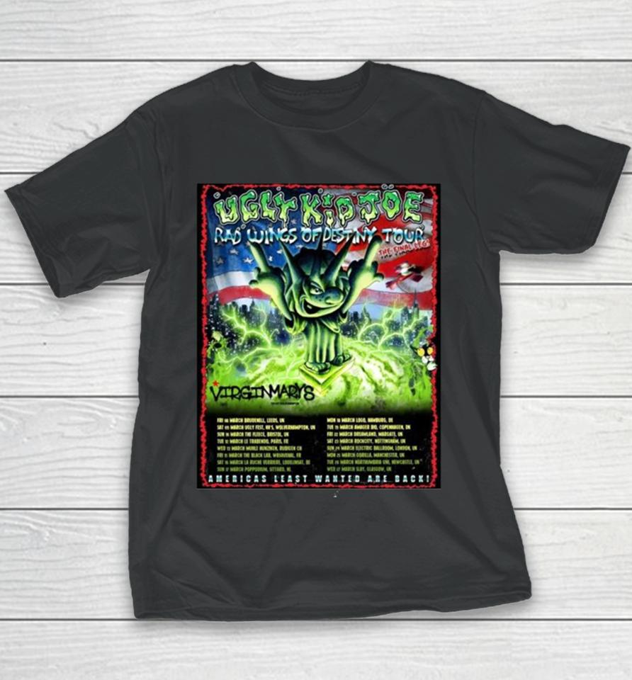 Ugly Kid Joe Rad Wings Of Destiny Tour 2024 Youth T-Shirt