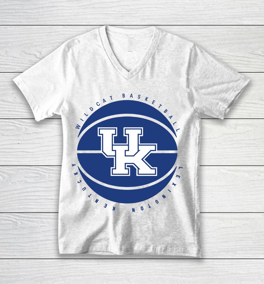 Uk Team Shop Kentucky Wildcats Lexington Basketball Unisex V-Neck T-Shirt